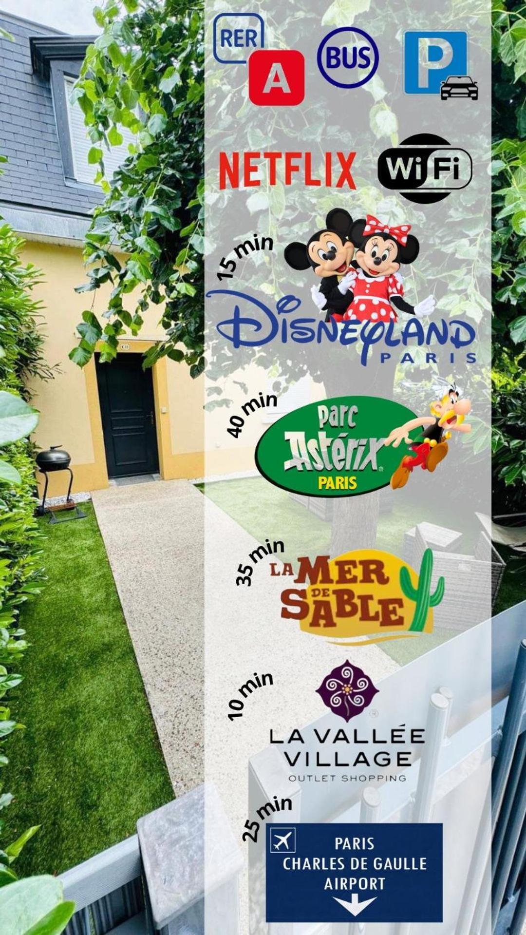 Superbe Duplex-15 Min Disneyland Villa Croissy-Beaubourg Exterior photo